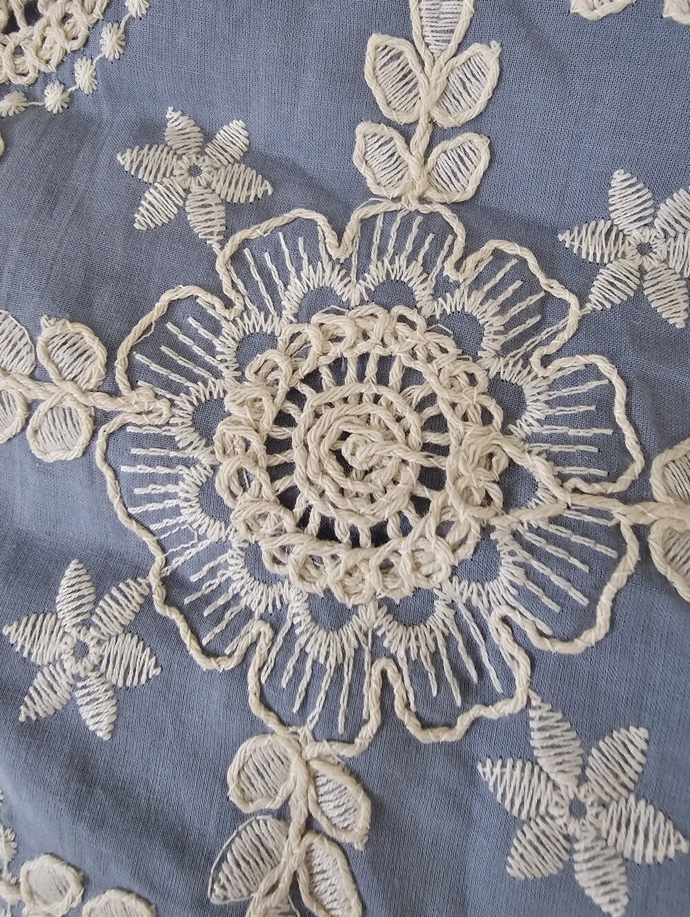 Embroidered Cotton Sleeveless Dress - Picture 9 of 9